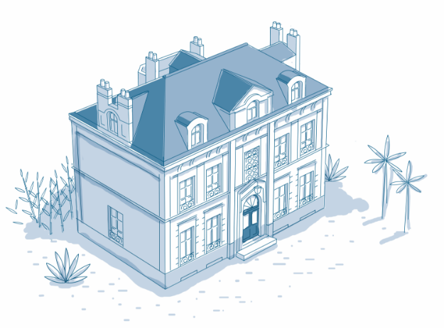 illustration de la maison izard création, studio graphique à nantes
