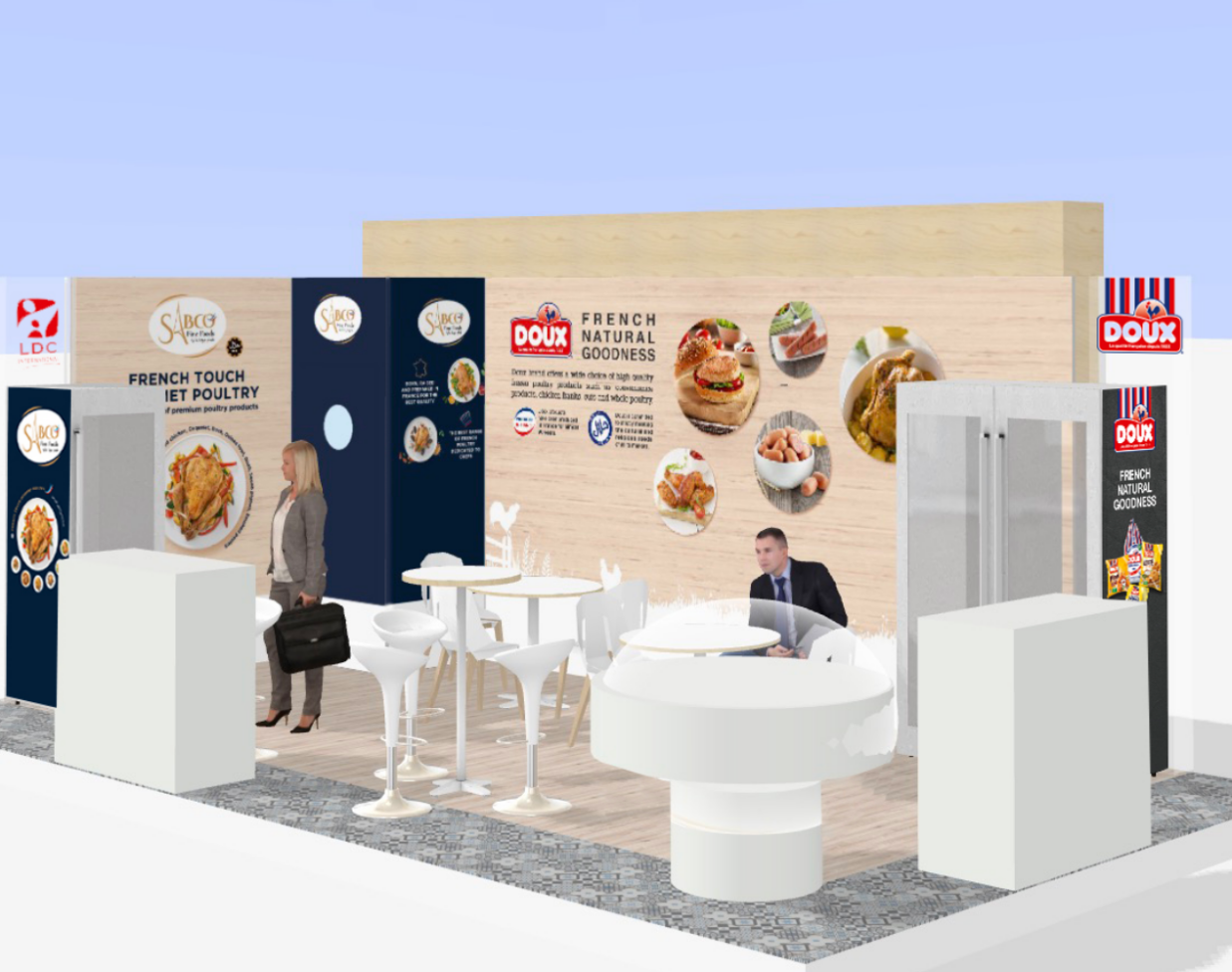 création graphique d'un stand professionnel